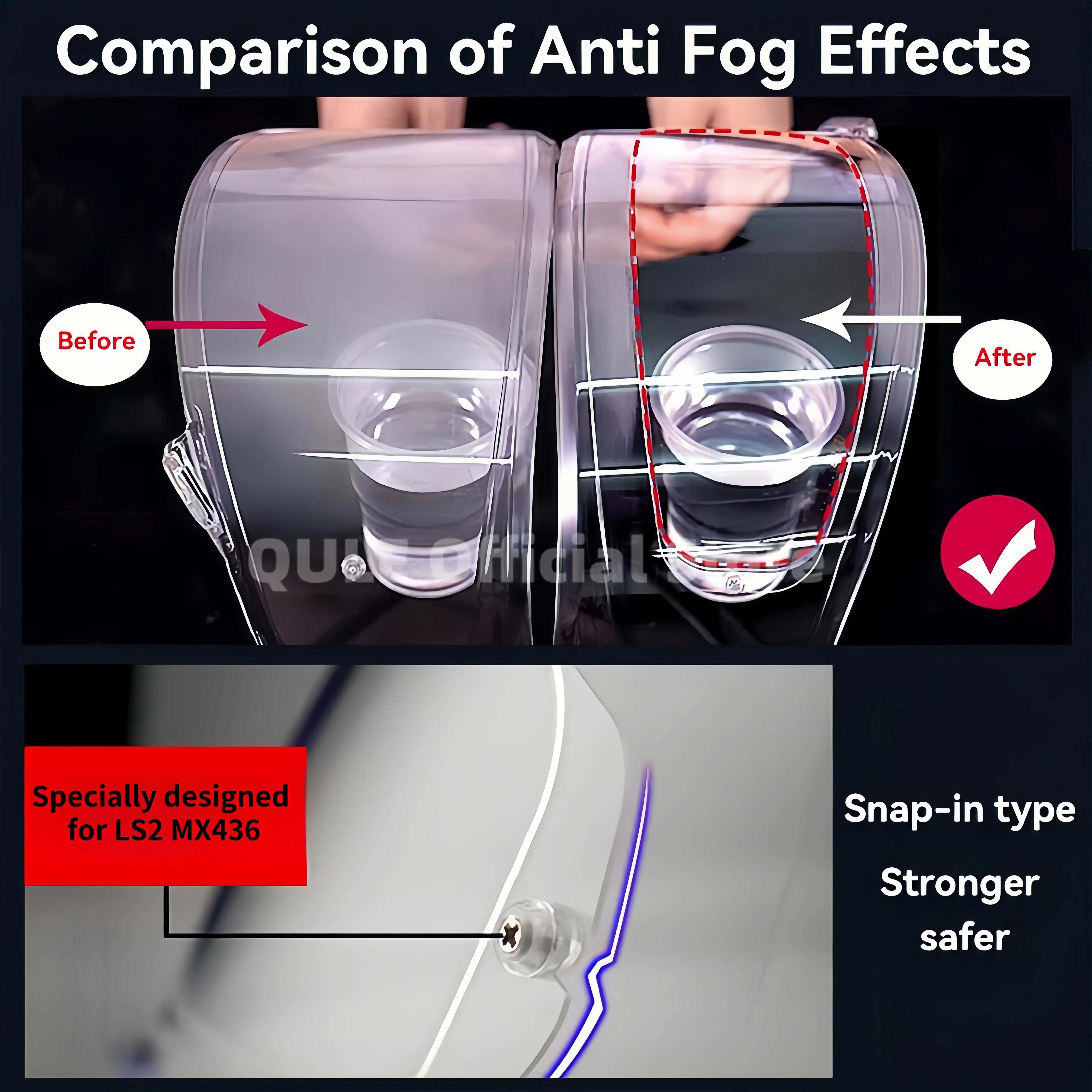 Anti fog film for LS2 MX436 PIONEER EVO BLAZE helmet Lens visor clear Anti fog patch visor Inserts