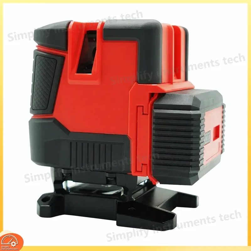 Laser Level 8 Line Self-Leveling Multi-Line Instrument Red Cross Line Level with Wall Mount Bracket for Construction and DIY