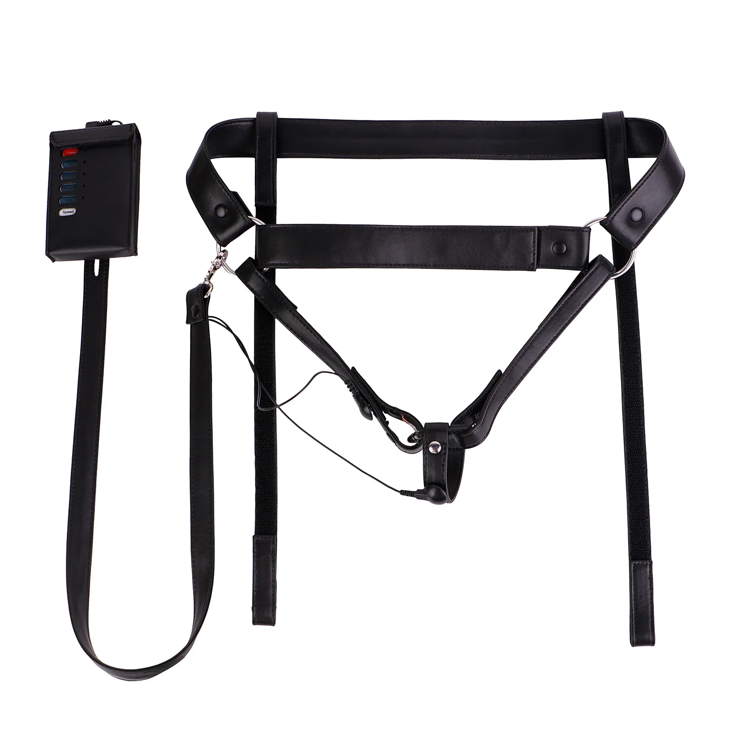 ANOSX Electro Harness Auxiliary Chastity Belt For Chastity Cage Male Quick-Release Men's Briefs With Leash Scrotum Binding Belts - view 4