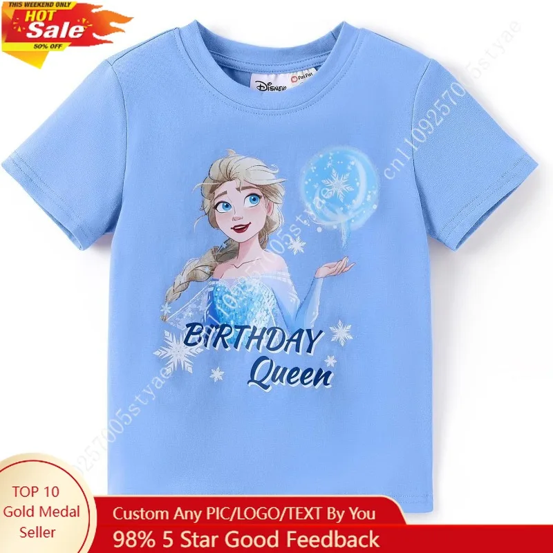 

Disney Marvel Minnie Mickey Frozen Stitch Princess Birthday Girl Shirt Boys and Toddler Short-Sleeve Graphic T-Shirt 2-9Y
