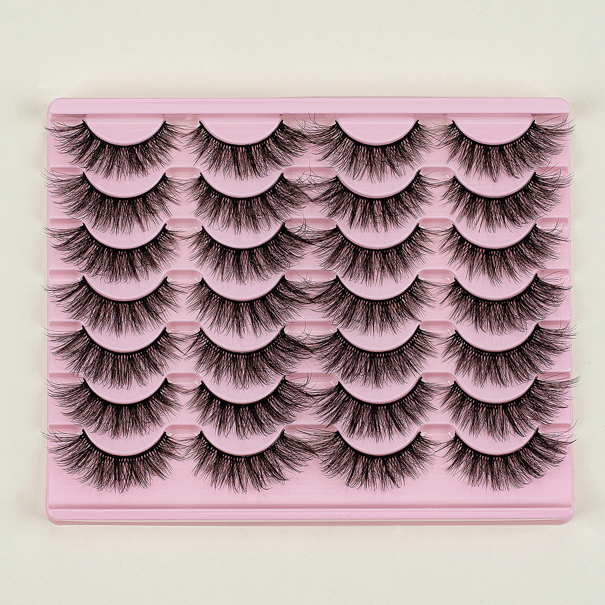 ISEEN 14 pairs Mink Eyelashes Natural False Eyelashes Cross Cluster Fairy 3D Faux Mink Lashes Extension
