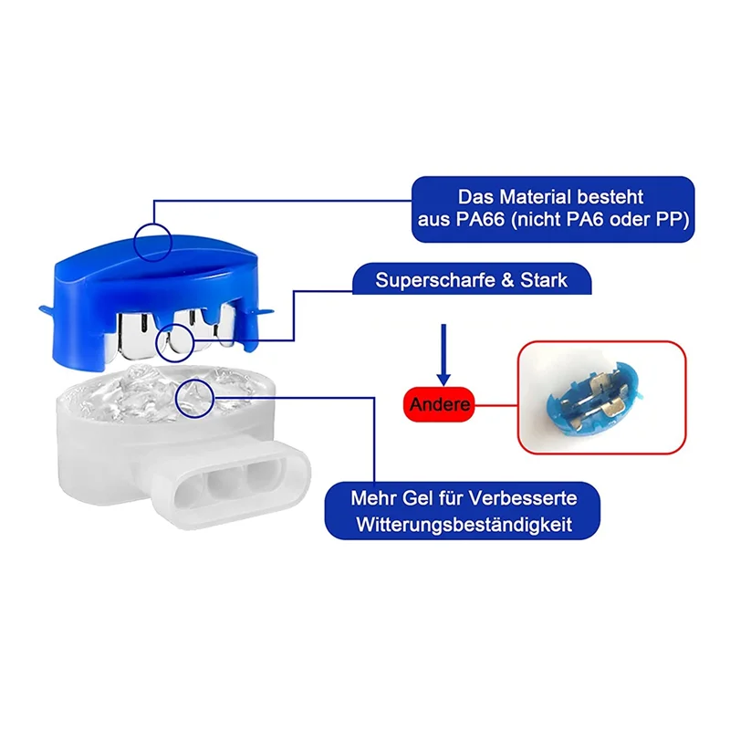 

30PCS Cable Connectors for Robotic Lawnmowers, Waterproof Connection Cable Wire Connector with Gel FillingJAS