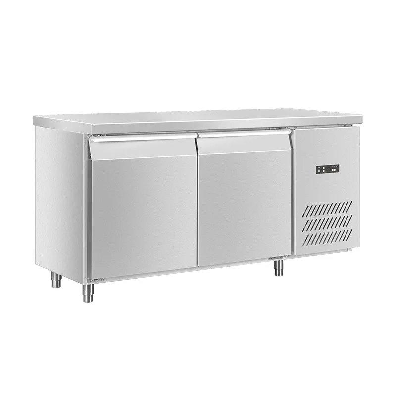 Air-cooled frost-free freezer Commercial refrigerated fresh-keeping chopping board kitchen freezer Console refrigerator