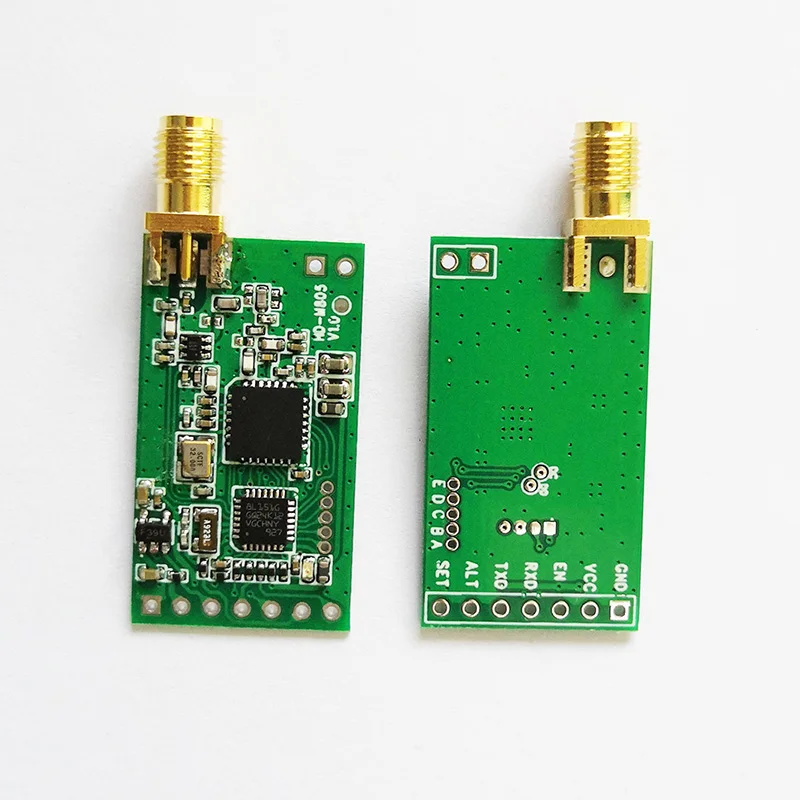 Um par de módulo receptor transmissor RF de tamanho pequeno, baixa potência, alta velocidade, LoRa, sem fio, 433 MHz