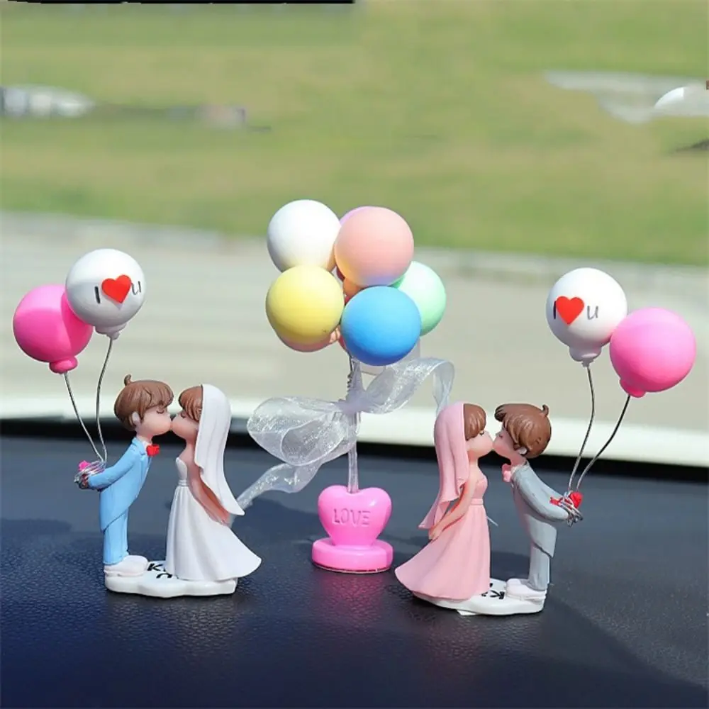 

Car Decoration Cartoon Cute Couples Action Figure Figurines Balloon Ornament Auto Interior Dashboard Accessories Creative Gift