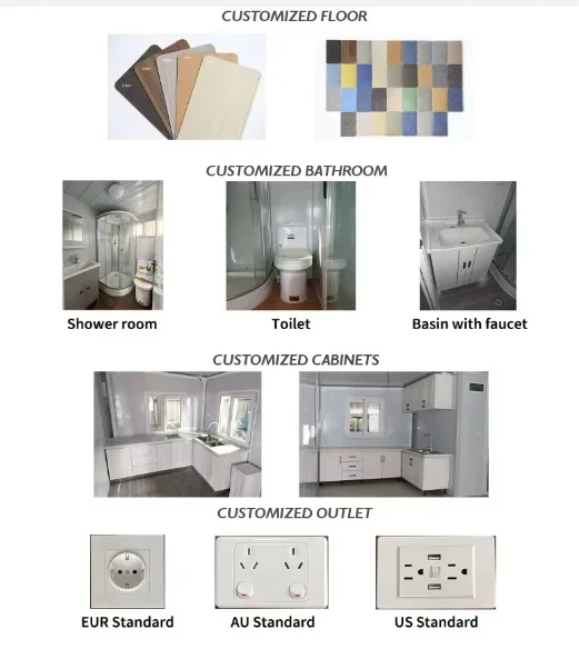 Contenedor doméstico pequeño prefabricado, casa de madera móvil Modular, casa prefabricada expandible para aplicaciones de villas de hoteles