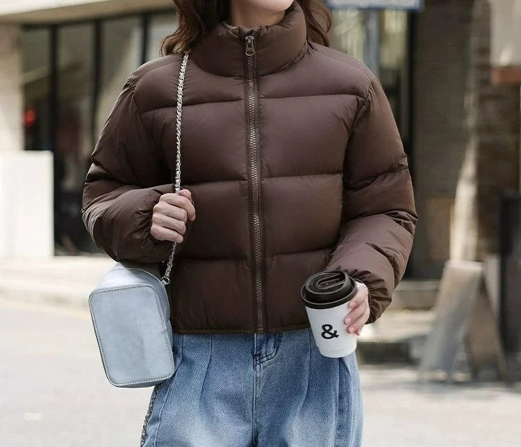 

Women's Thickened Versatile Stand Collar Short Cotton Jacket 2025 New Loose Fit