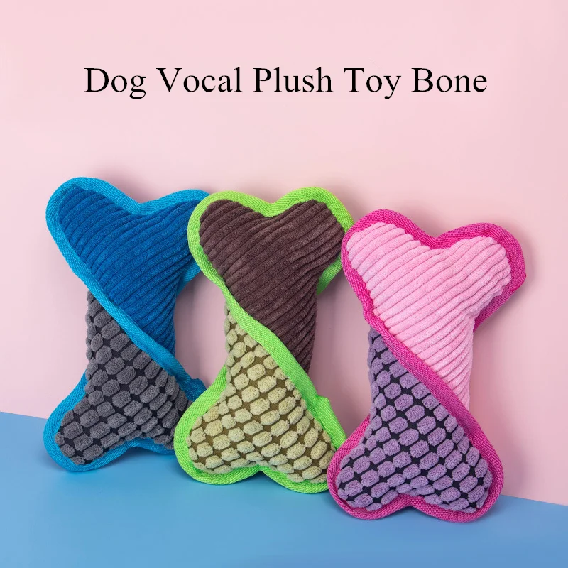 Perro crudo relleno, juguetes de peluche Vocal para chirriadores, hueso para perros resistentes a mascotas, cachorros pequeños, huesos interactivos, mordedura de perro, juguete para masticar, proveedor