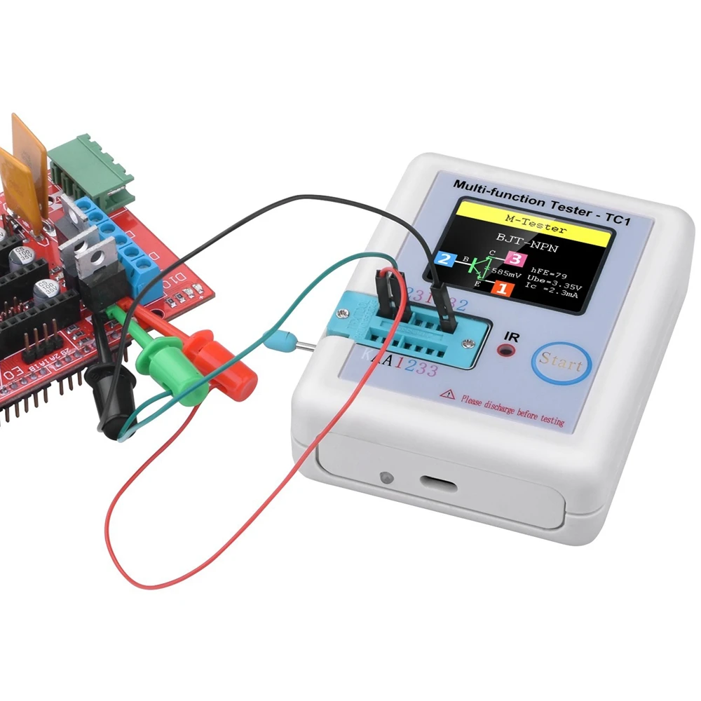 Transistor TFT Multi-Funcional, Display Colorido, Tester para Diodo, Triode, Capacitor, LCR-TC1, 1.8 ", 160x128