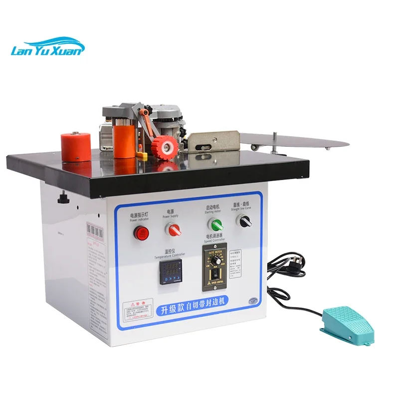 

PVC Curved Small Portable Woodworking Automatic Edge Banding Machine Manual Mini Wood Motor 220V Trimming Gluing Machine 1000ML