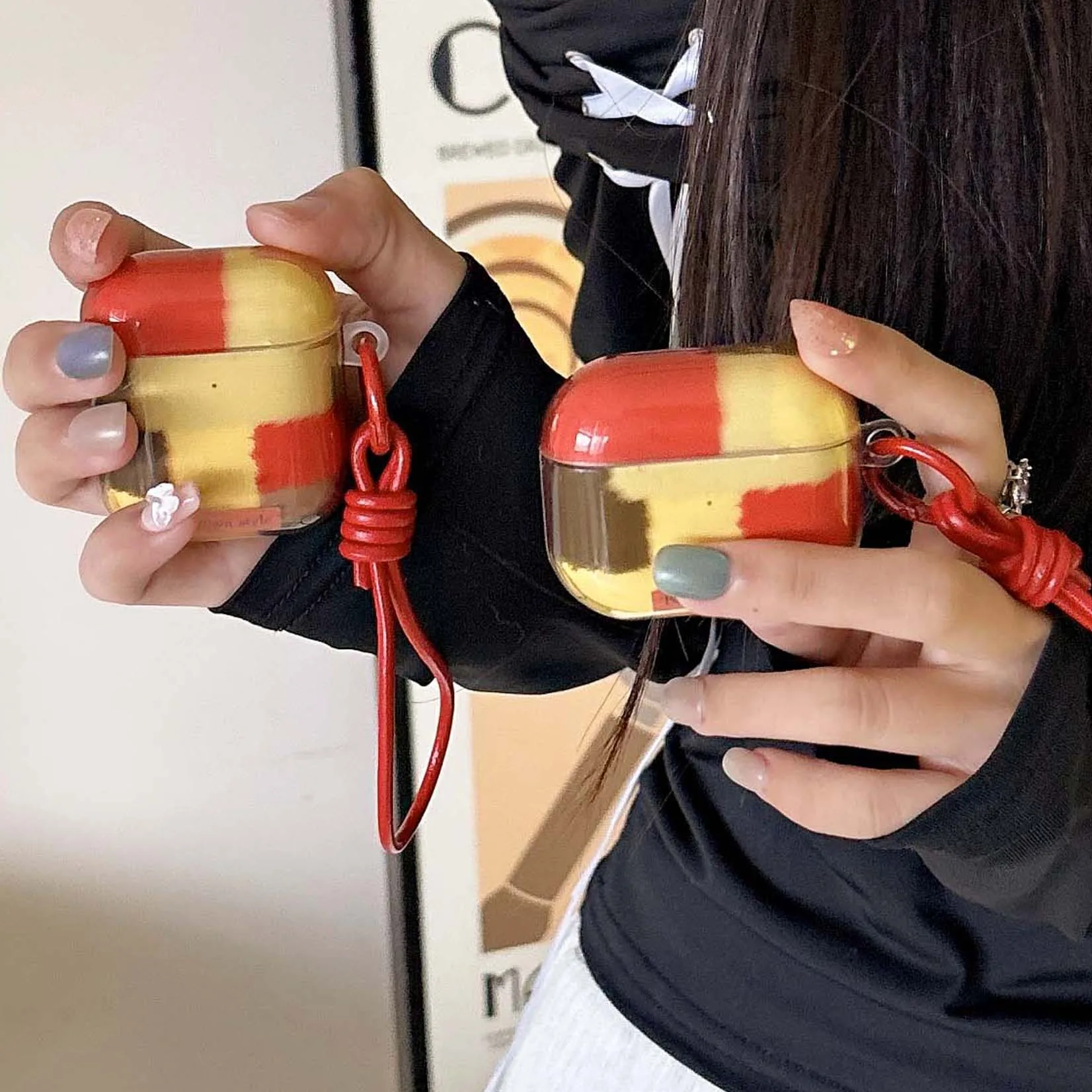 

Для airpods pro или pro2 1 2 4 3, красочный чехол для наушников imd, чехол для беспроводной зарядки Bluetooth, подвеска, чехол для гарнитуры