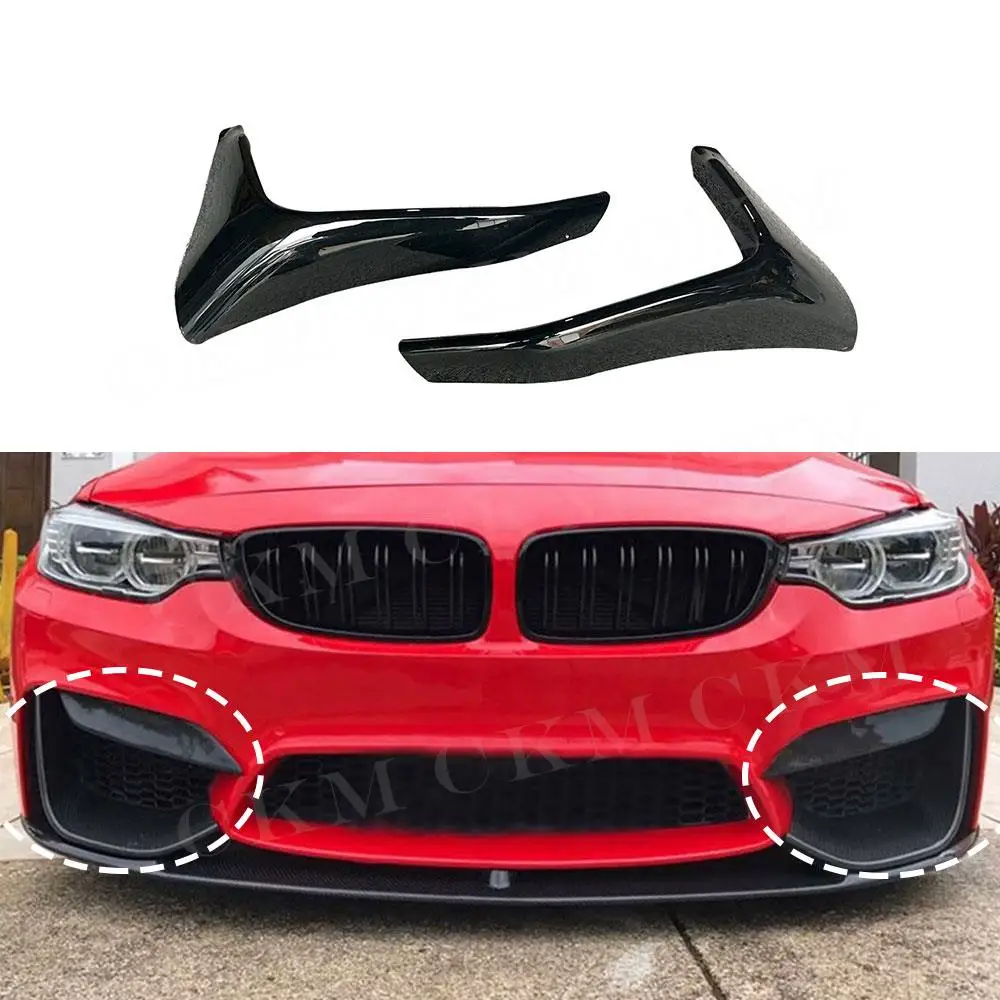 

CKMUUER для BMW F80 M3 F82 F83 M4 2014-2018 автомобильный передний разветвитель противотуманной фары, накладка на бампер, разветвители, подбородочный клапан, купоны, обвесы