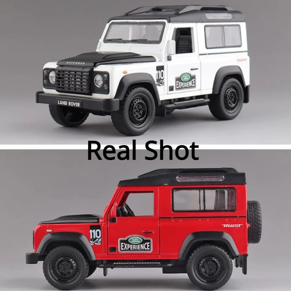 1:32 Land Rover Defender Car Model Off-Road Vehicles Alloy Diecast Metal Toy with Pull Back Sound Light Collection Children Gift