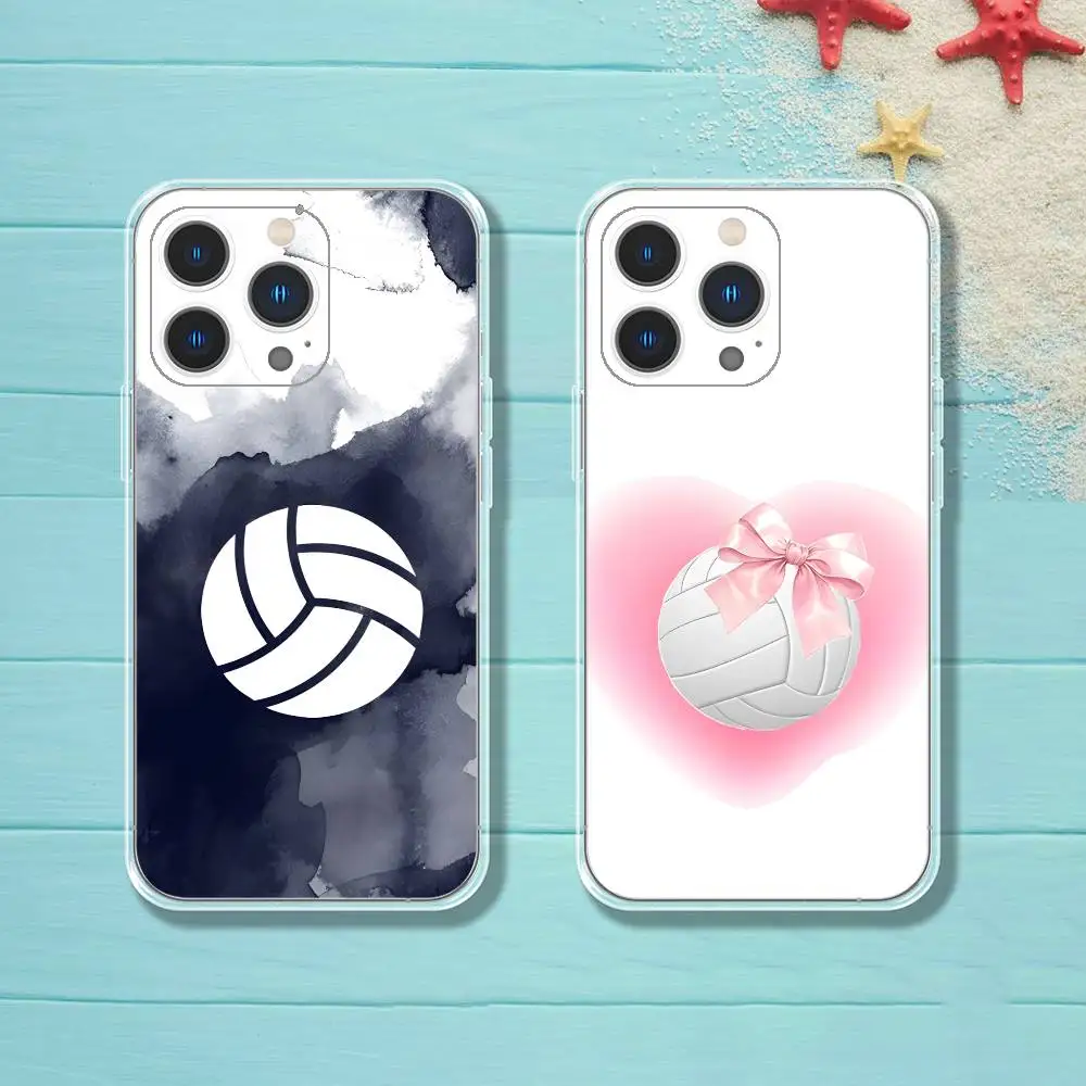 

Sport Beach Volleyball Phone Case iPhone 16 17 15 14 13 12 11 Pro Max Plus Mini Clear Full Back Cover Silicone Soft Shell