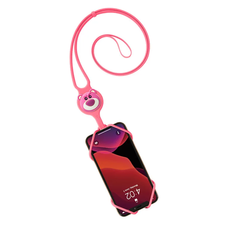 

Neck hanging mobile phone tie second-generation mobile phone case, suitable for Apple Huawei silicone neck hanging anti-lost