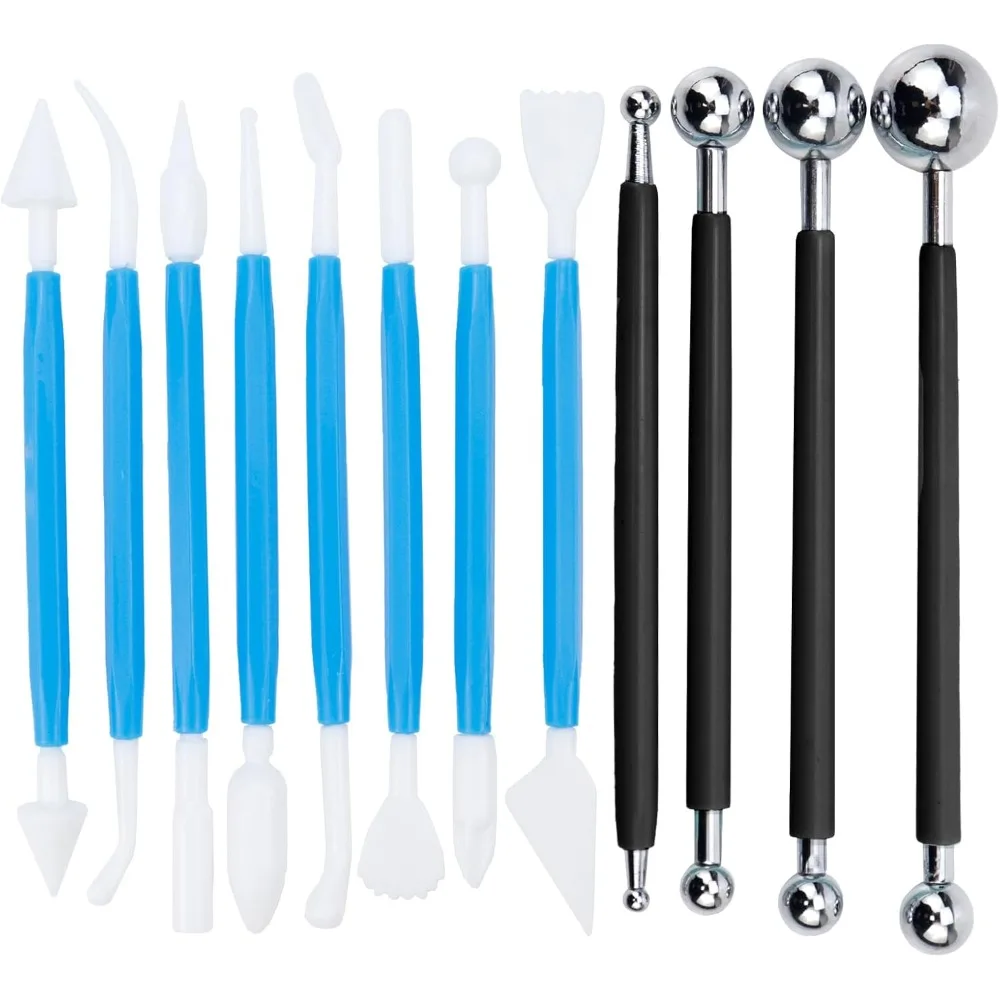 

Cake Decorating Kit,Fondant Cake Decorating Sculpting Modeling Tools Plastic Clay Baking Craft Tools Set and Do