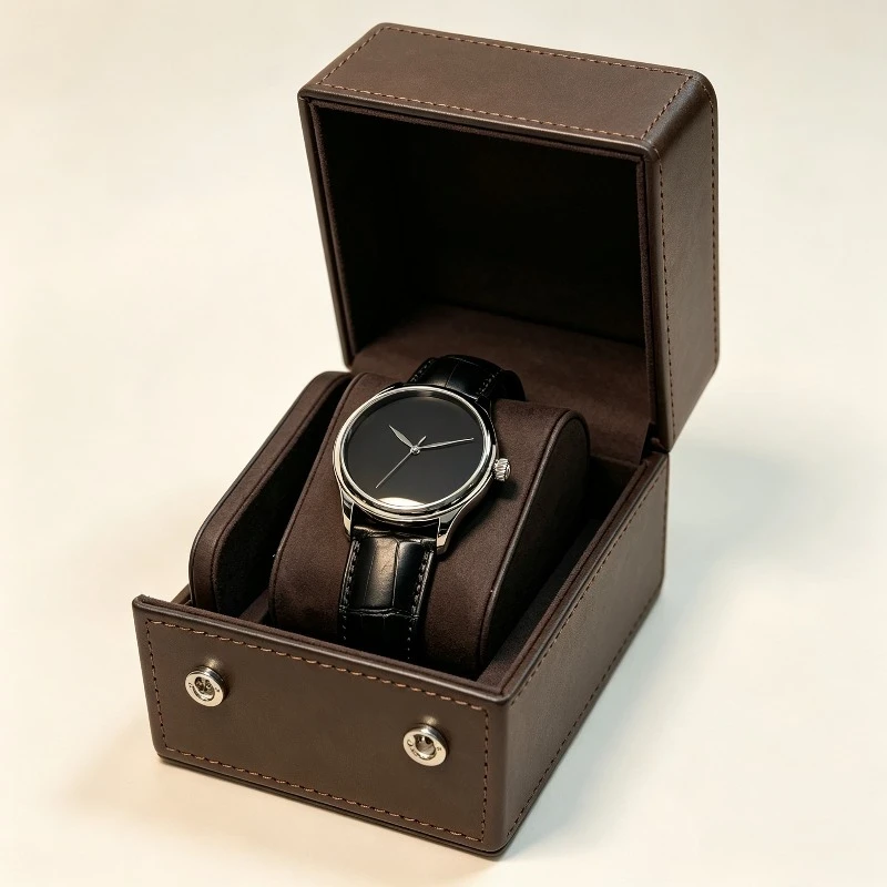 Pure black watch customized! ETA 2824-2 fine grinding movement, American alligator leather belt