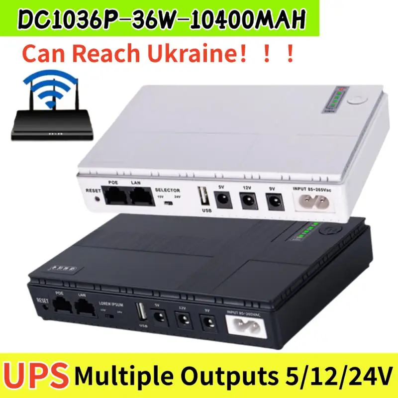 

DCRouter Portable 5V-24V For WiFi Router 10400mAh EU UPS 18W 36W UPS Power DC UPS Backup Power Adapters Пропозиція Енергії