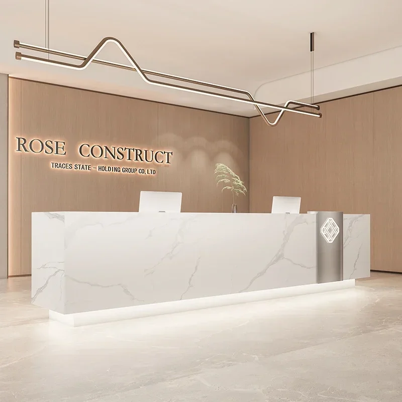 European Counter Aesthetic Salon Reception Help Desk Modern Furniture Long Beauty Institute Luxury Mostrador Home Furniture