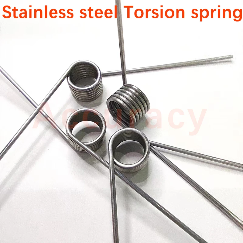 0.7 Wire Diameter Stainless Steel Small Torsion Spring Torsion Hairpin Spring 60/90/120/180 Degree V-shaped Customizable 5Pcs