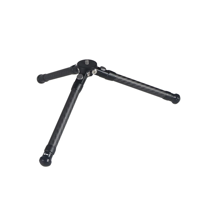 حامل ثلاثي متنقل خفيف الوزن السفر منضدية فيديو حامل ألياف الكربون قابلة للتمديد زاوية قابلة للتعديل دعم صغير لكاميرا الهاتف