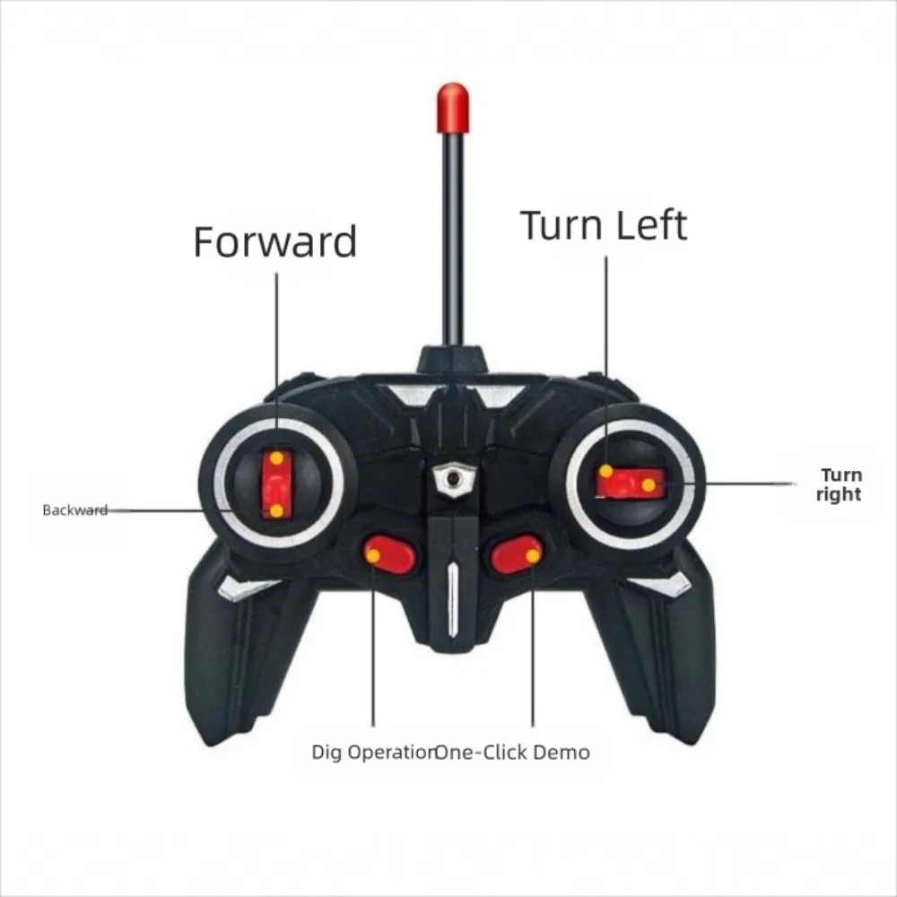 

New Plastic Alloy Remote Control Excavator 1:24 Yellow RC Excavator Toy 2.4Ghz 6 Channel RC Car Model 's Gift