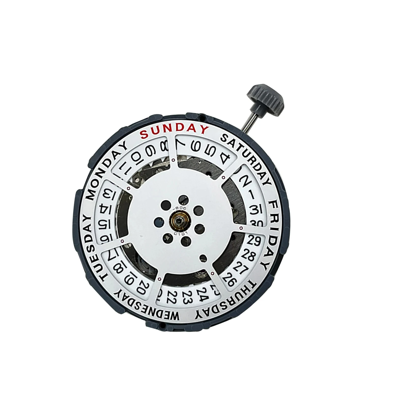 Movimento relógio mecânico com Dual Date e Stem, Miyota 8285, Jóias Assista Acessórios, 21 PCs