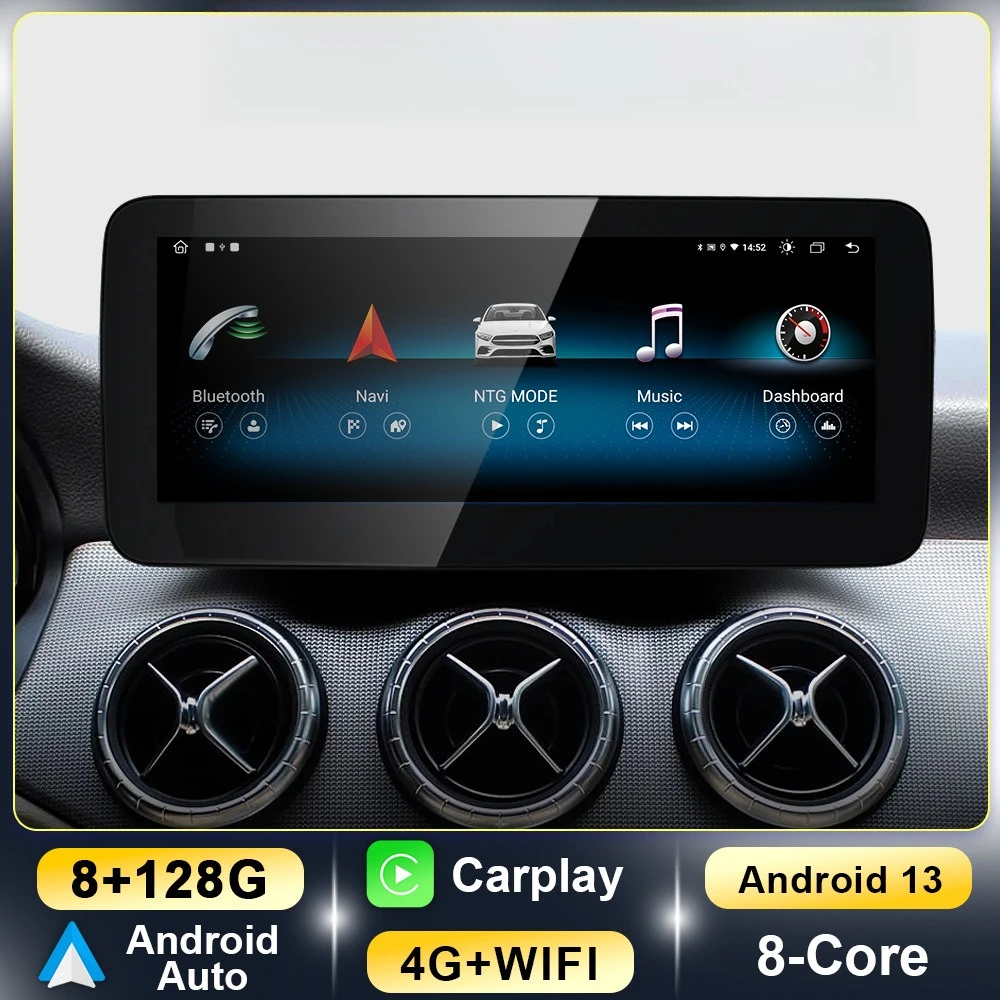 13-18 Android controle central carro multimídia host de navegação Bluetooth