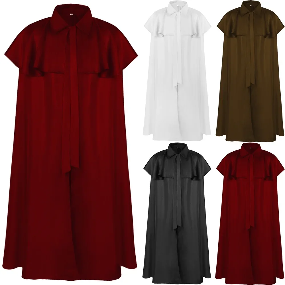 

New Men's Halloween Death Cape Medieval Long Cape