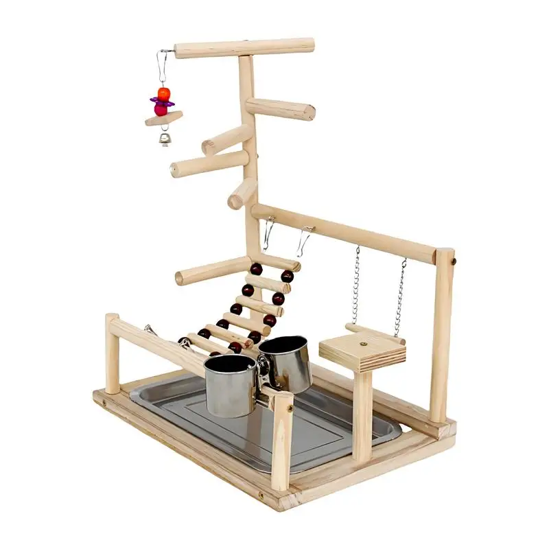 Bird Perch Stand Natural Wood Bird Perches Stand Playground Wood Perch Gym Natural Wood Bird Perches Stand Bird Play Gym For