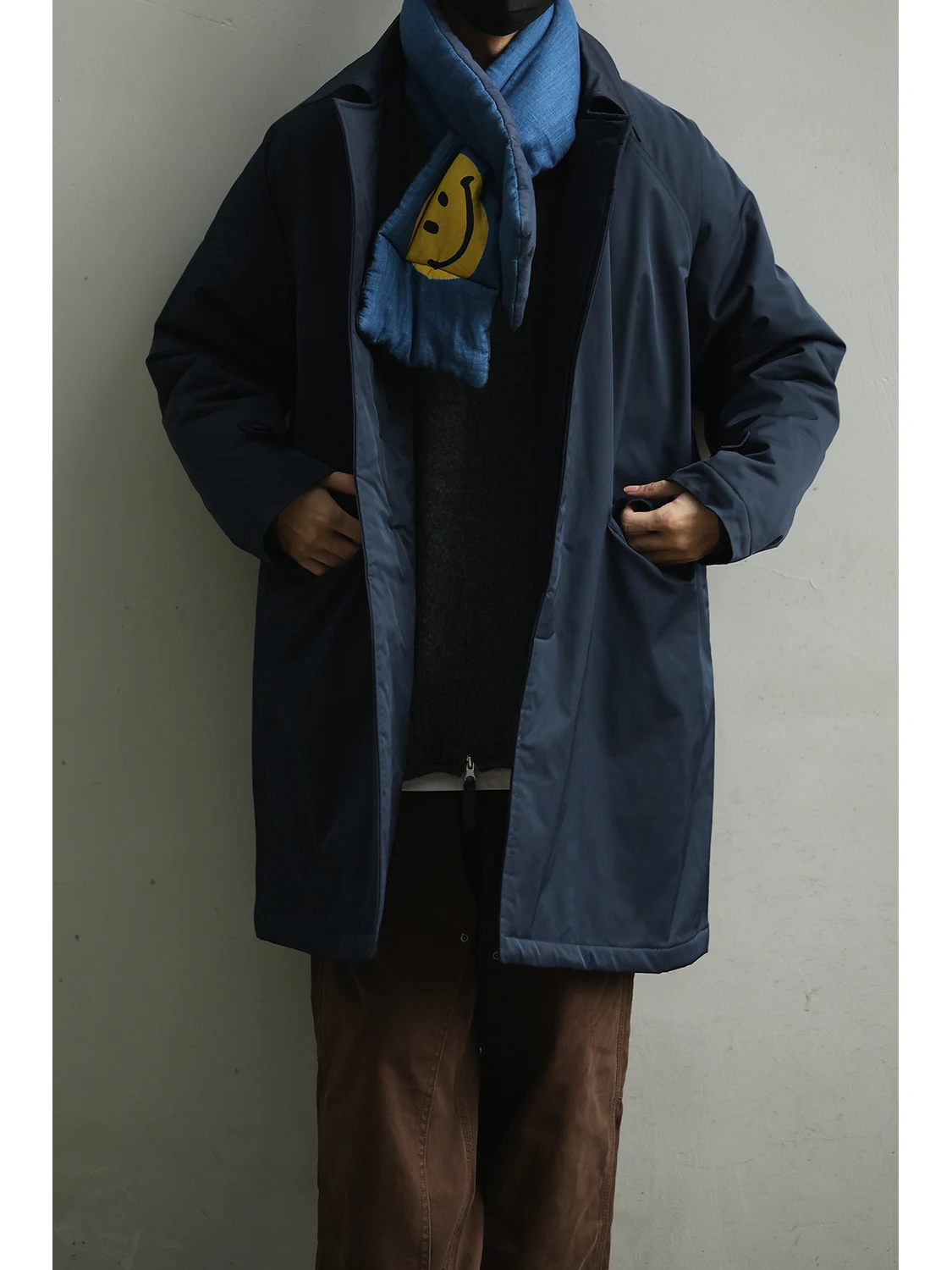 

Магазин LH: Японское ретро-пальто из синего хлопка для мужчин и женщин, зимнее, утепленное, средней длины, теплое, с длинными рукавами