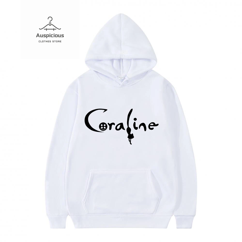 Cartoon Coraline Printed Hoodies Men and Woman Streetwear Hoodie Hooded Sweatshirts Pullovers