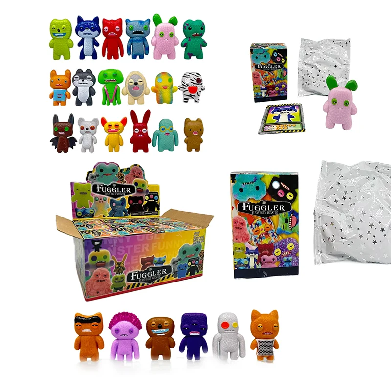 

12 шт. Ugly Fuggler Monsters Toys 7 см фигурки Grin Oogah Boogah Rabid Rabbit Sasquoosh сборная коллекция модель игрушки подарки
