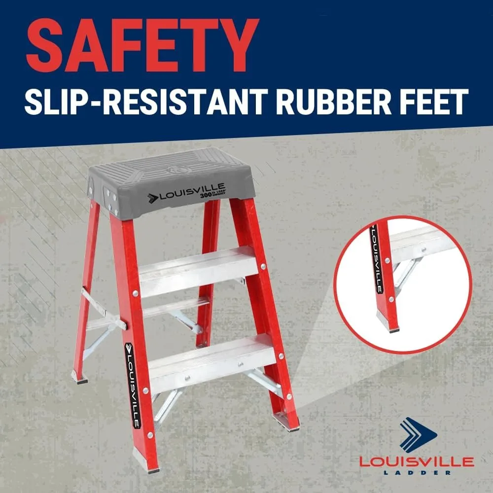 مقعد صناعي من الألياف الزجاجية، قدمين، سعة 300 رطل، النوع IA، شديد التحمل للاستخدام الصناعي #4