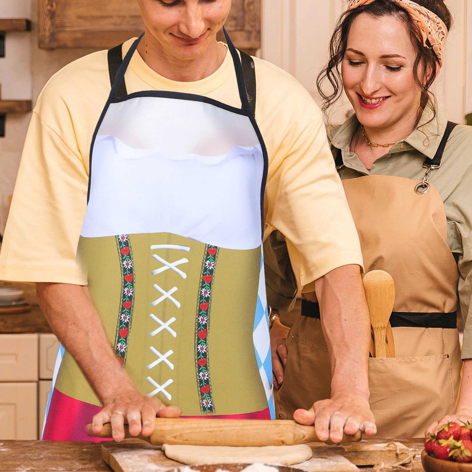 

Polyester Kitchen Aprons Lightweight OilProof Funny Cooking BBQ Mens Picnic Party Practical Hotpot Home Gadgets