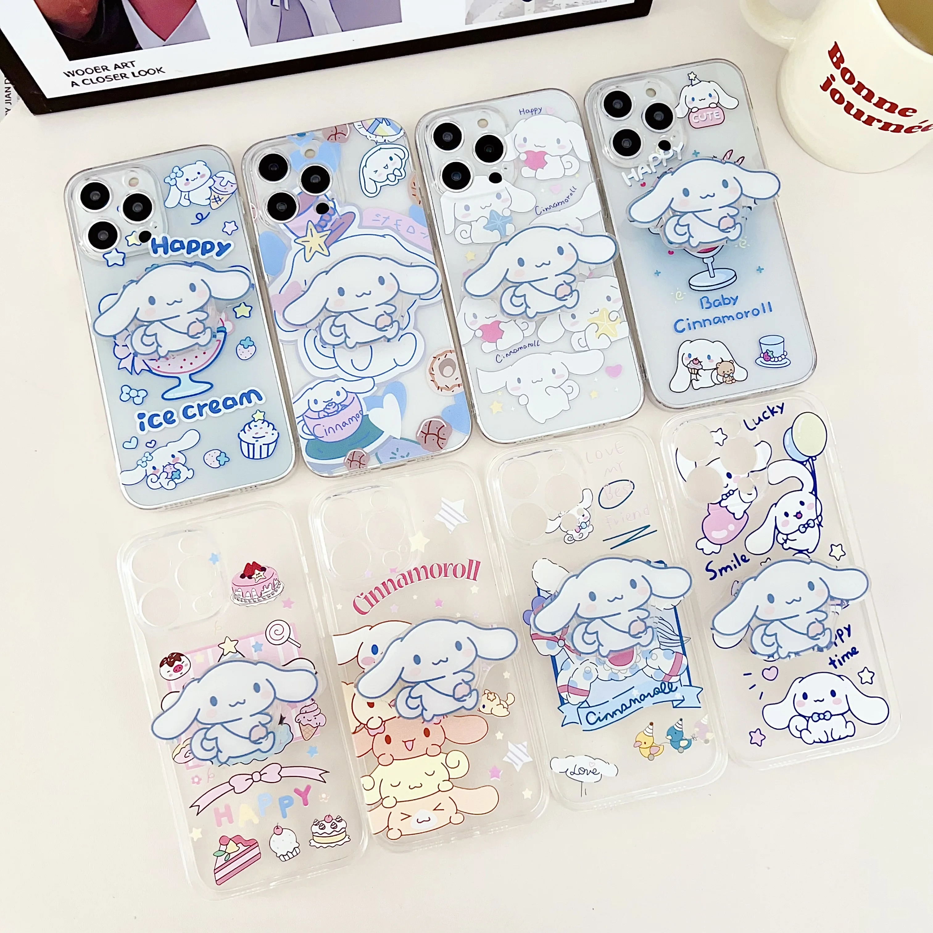 For Samsung Galaxy S8 S9 S10 S20 S21 S22 S23 S24 S25 S26 Note 8 9 10 20 Plus Ultra FE Edge Aesthetic Cinnamoroll Case Holder