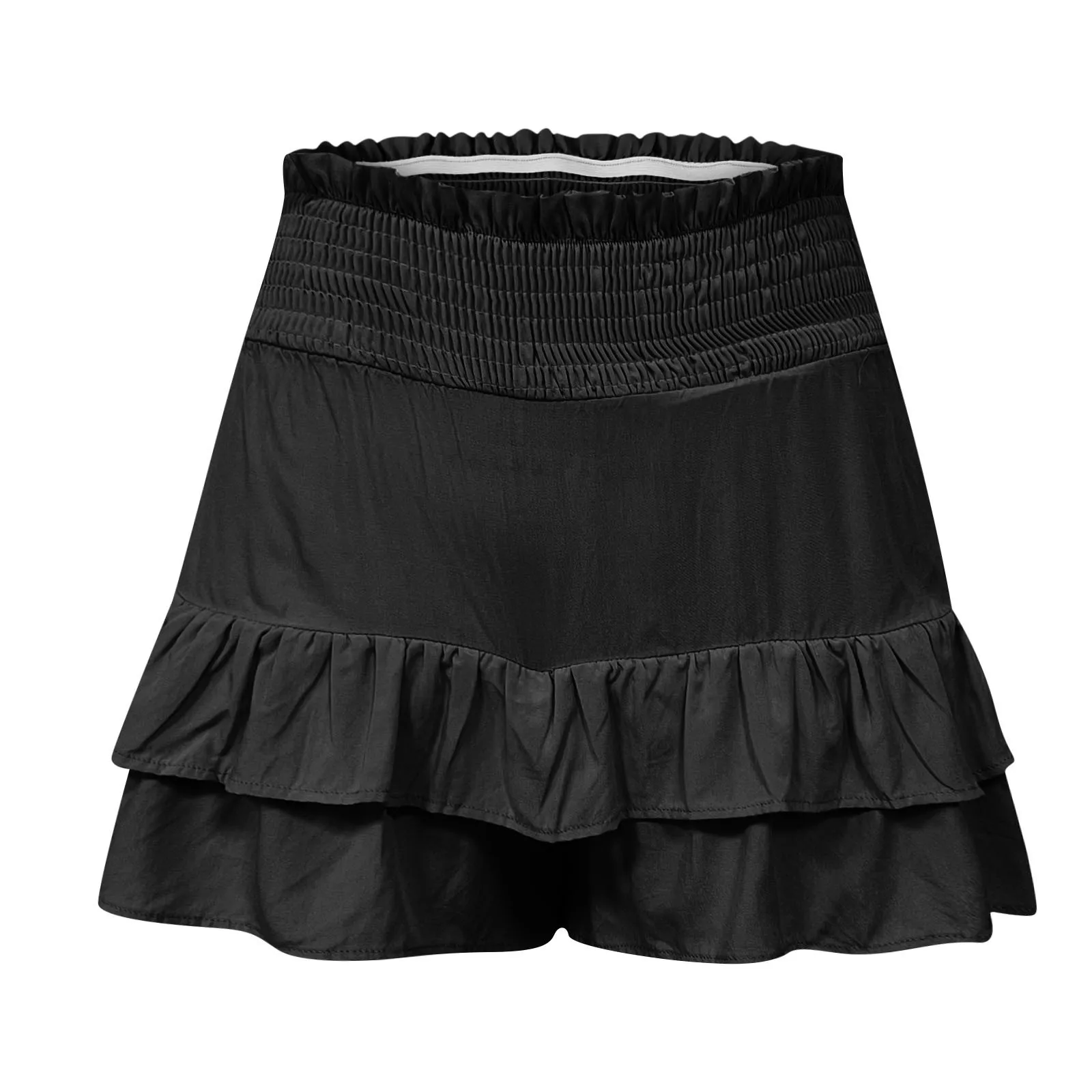 Summer Ruffle Shorts-Skirt For Women Solid Fitness Golf Shorts Versatile Jogger Tennis Mini Skirt Casual Running Female Shorts