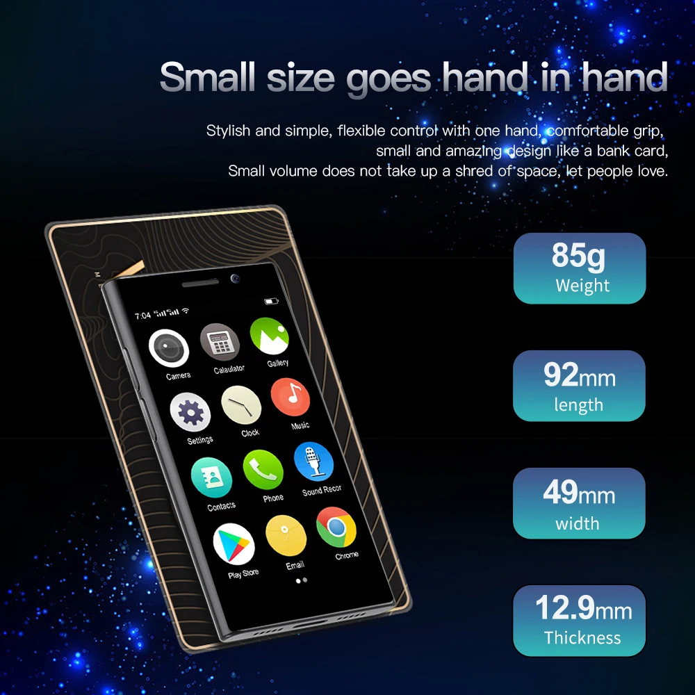 HOT SERVO Mini 4G Network Smartphone 3.0" Screen Dual SIM Standby Android 10.0 2GB+16GB WiFi GPS Small Mobile Phone Face Unlock