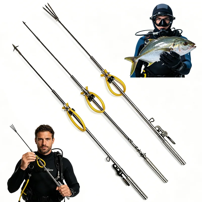 3 tipos de arpónes de pesca con resorte de acero inoxidable, arpónes de pesca submarina elásticos y potentes, herramientas de pesca para buceo al aire libre, arpónes de pesca con resorte de acero inoxidable, herramientas de pesca submarina, herramientas de pesca al aire libre y de pesca en el mar