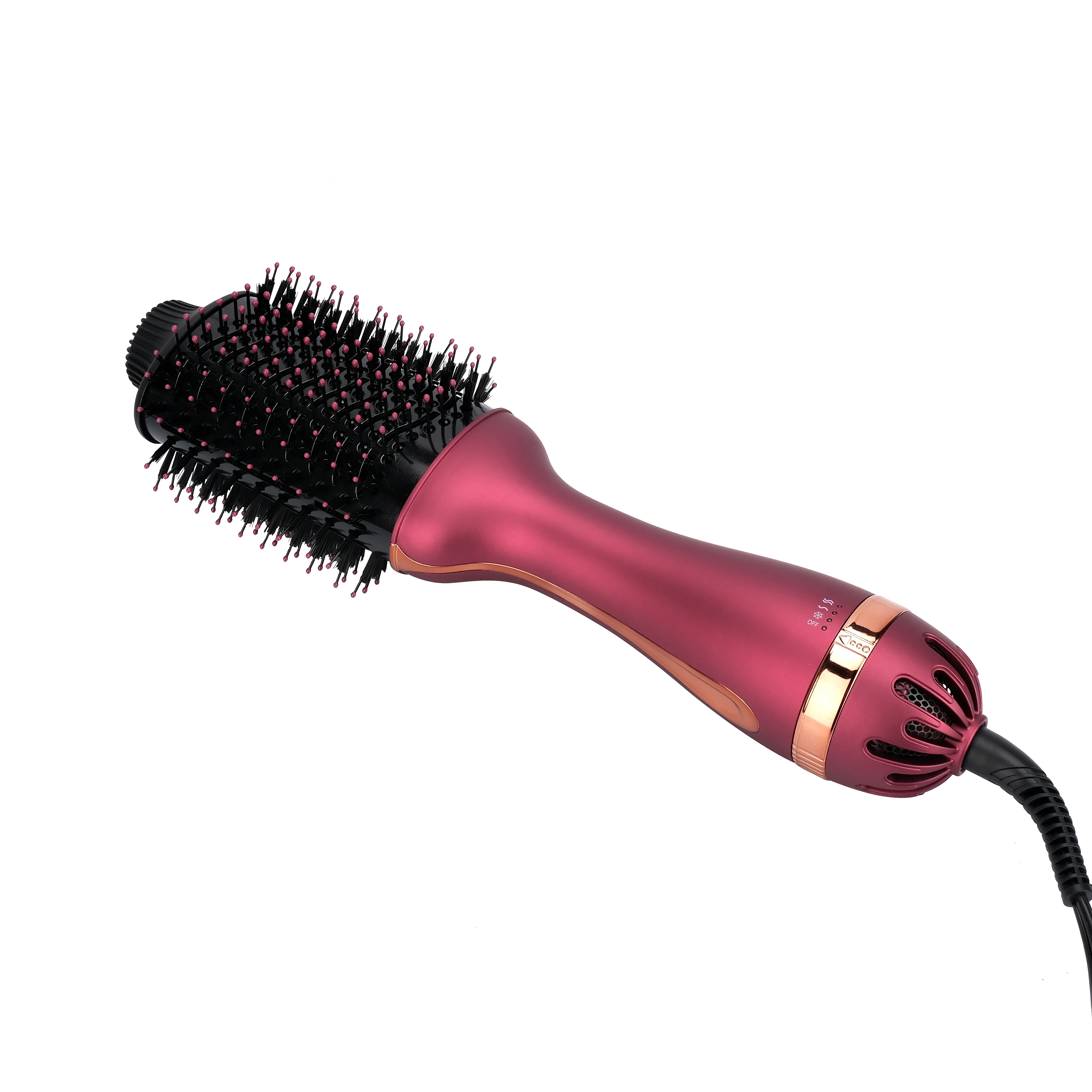 Factory Price 3-in-1 Professional Round Electric Hair Rotating Portable Hot Heat Air Comb Blow Salon Dryer Brush