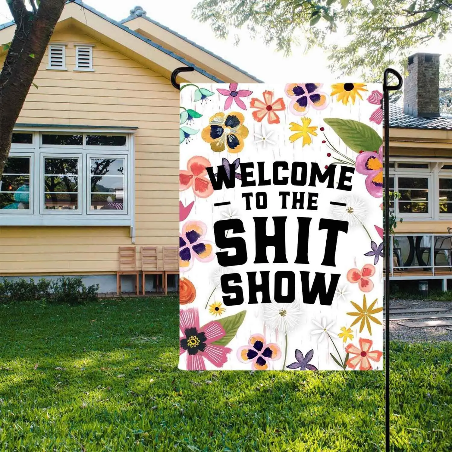 Welcome to The Shit Show Garden Flags Decorative Outdoor Flags Simple and Light 12 X 18 Inches Double Sided