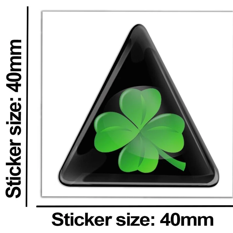 

3D Gel Clover Sticker Dome Decal Logo Auto Motorcycle Badge Wholesale Customized with Pictures