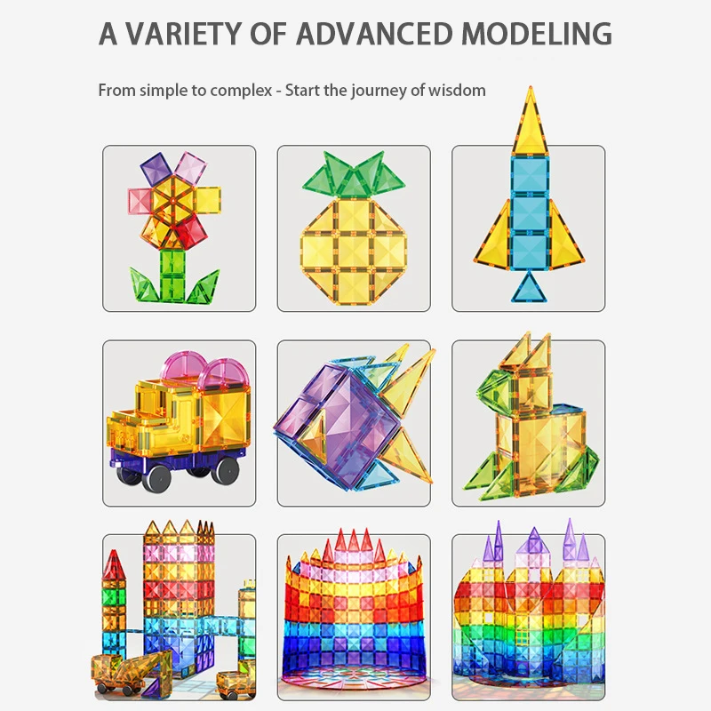 Bloques de construcción magnéticos para niños, azulejos magnéticos, juguetes para niños de 7 a 10 años, juego de construcción magnético