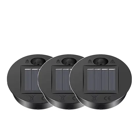 Solar Panel with LED Lantern Light Lid Solar Lights Top Replacement Part for Outdoor Hanging Lanterns DIY Table Lights Decor