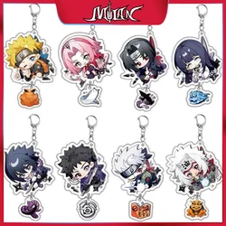 8 Styles NARUTO Japanese Anime Peripherals Uzumaki Naruto/Uchiha Sasuke/Hatake Kakashi Full Acrylic Figures Keychains Boy Toy