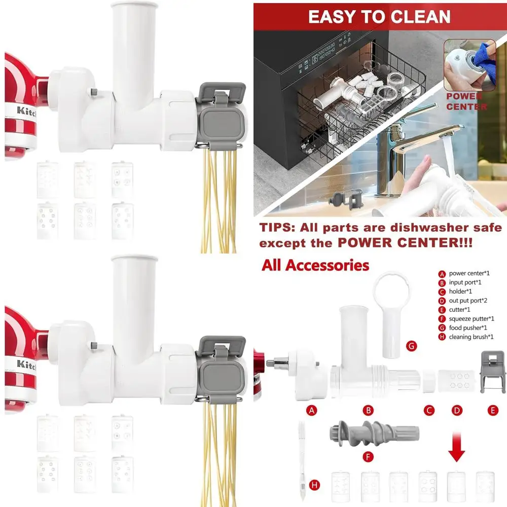 

Миксер KitchenAid, насадка для макарон с 6 универсальными формами для прочного изготовления макаронных изделий