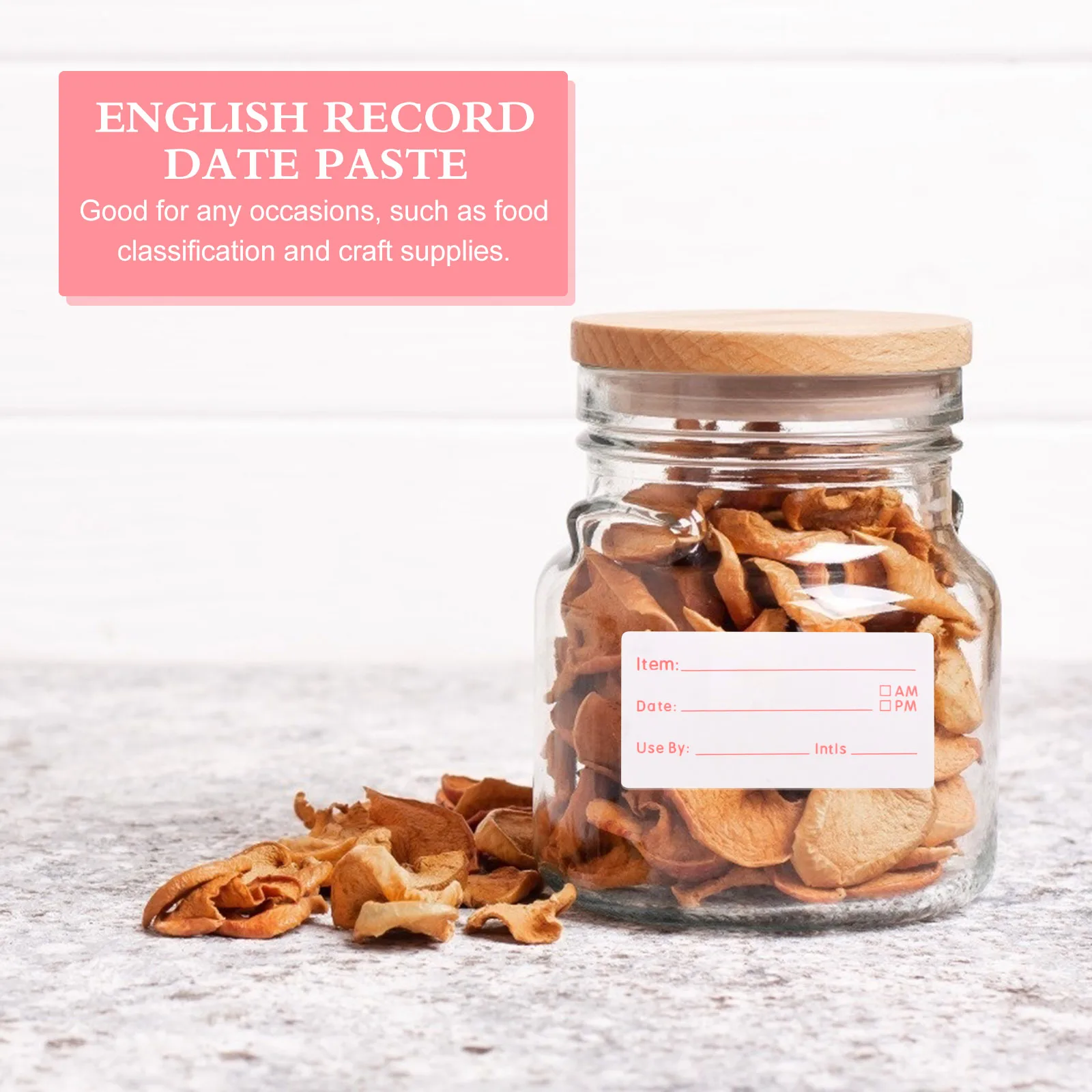 

500Pcs Exquisite Copper Board Date Label Stickers Writable Food Record Tags for Kitchen Use