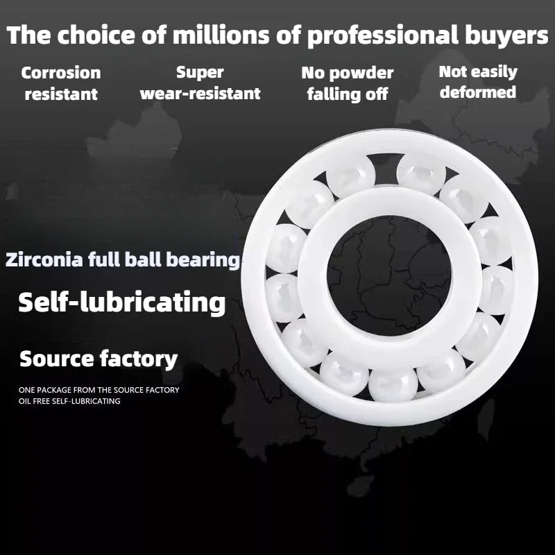 Zirconia full ball all ceramic bearing 6200 6201 6202 6203 6204 6205 6300 high temperature resistance