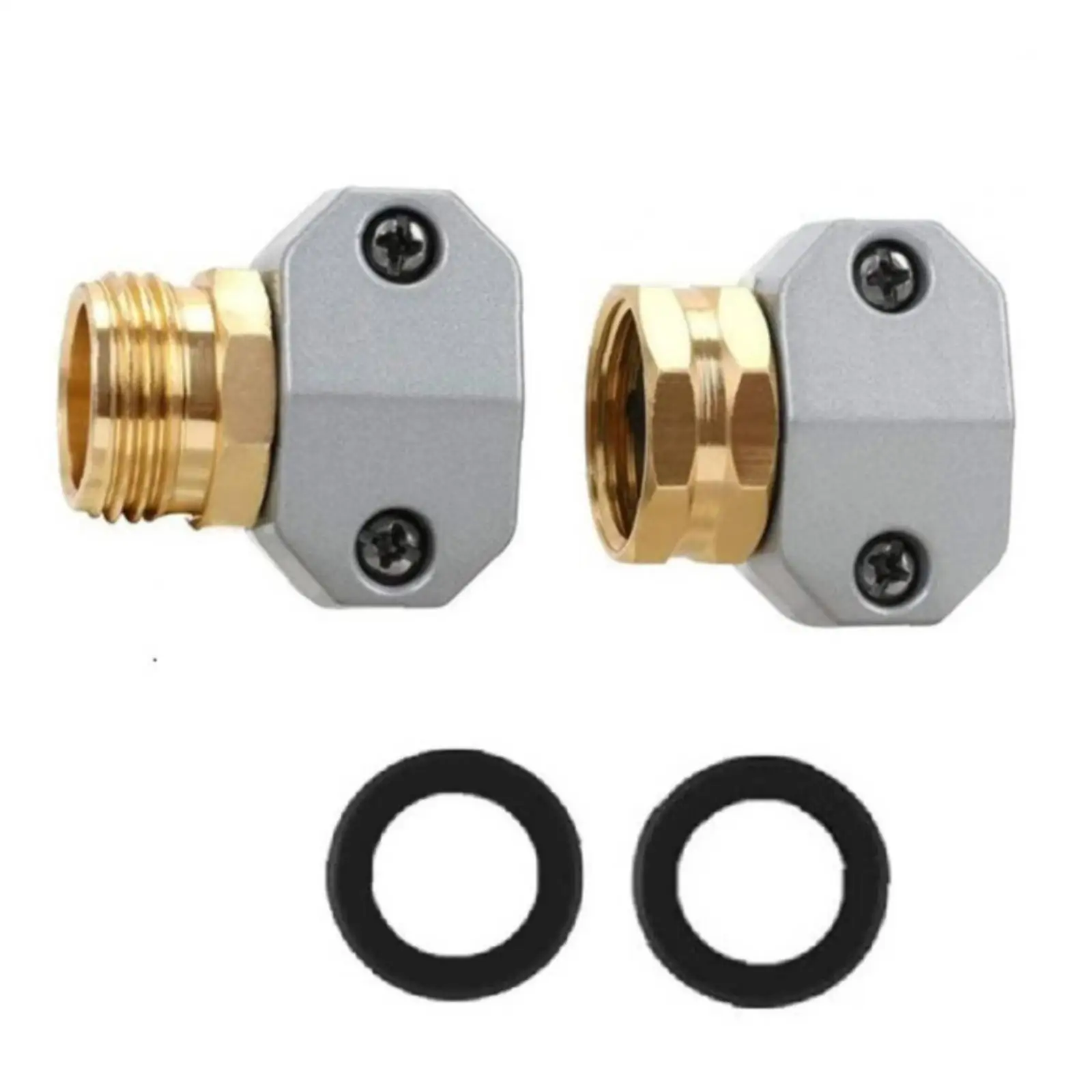 Durable Hose Repair Coupler 12 Pack Brass Mender for Broken Garden Hoses in Yard and Irrigation Use
