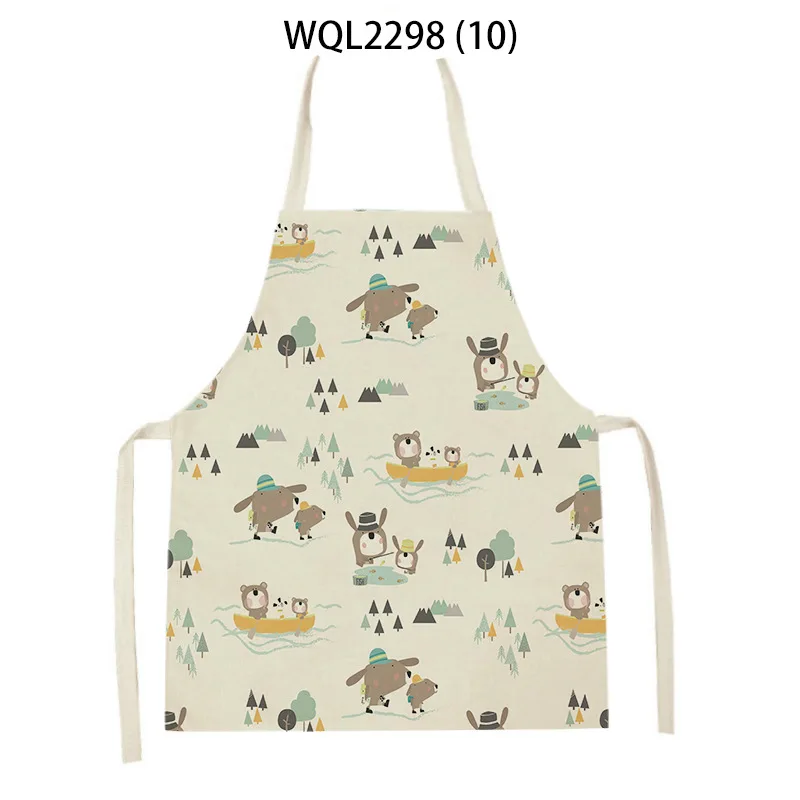 1 Pcs Halloween Pumpkin Kitchen Sleeveless Aprons for Women Bibs Deer Trees Household Cleaning Pinafore Cooking Apron 68-55cm